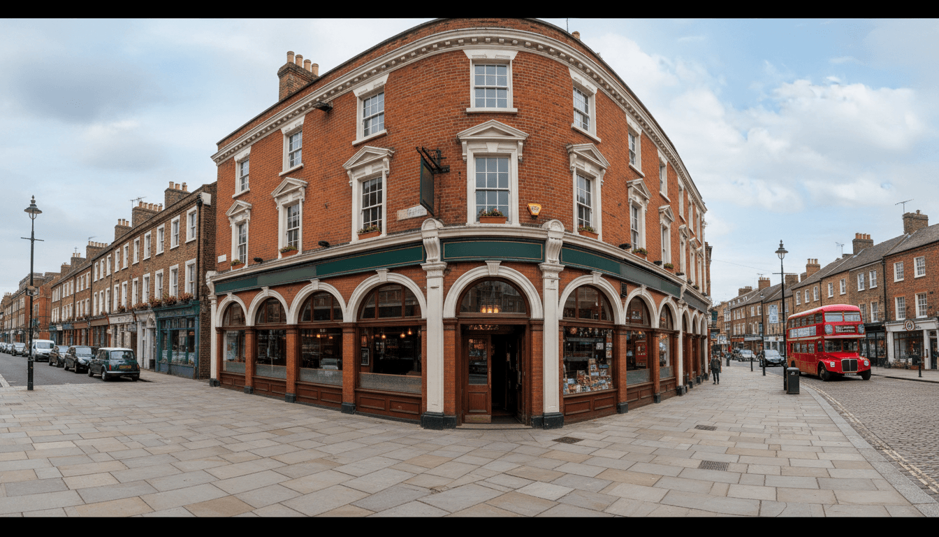 Traditional English corner pub with flats above — commercial auction property